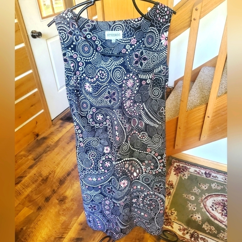 Studio I Sleeveless Paisley‎ Midi Sz. 14 Dress